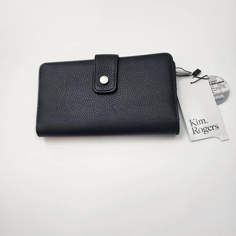 Kim Rogers All In One Wallet 8 X 5 New With Tags Black One Size